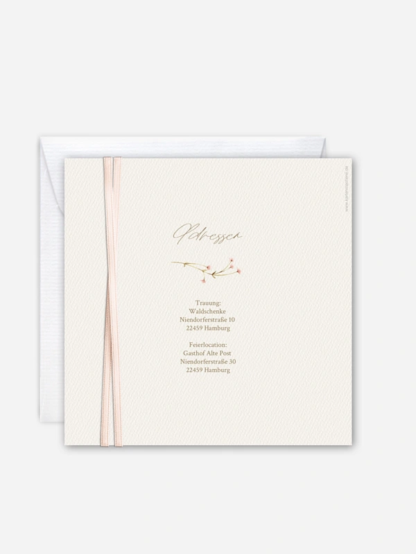 Hochzeitseinladung Monogram Bloom