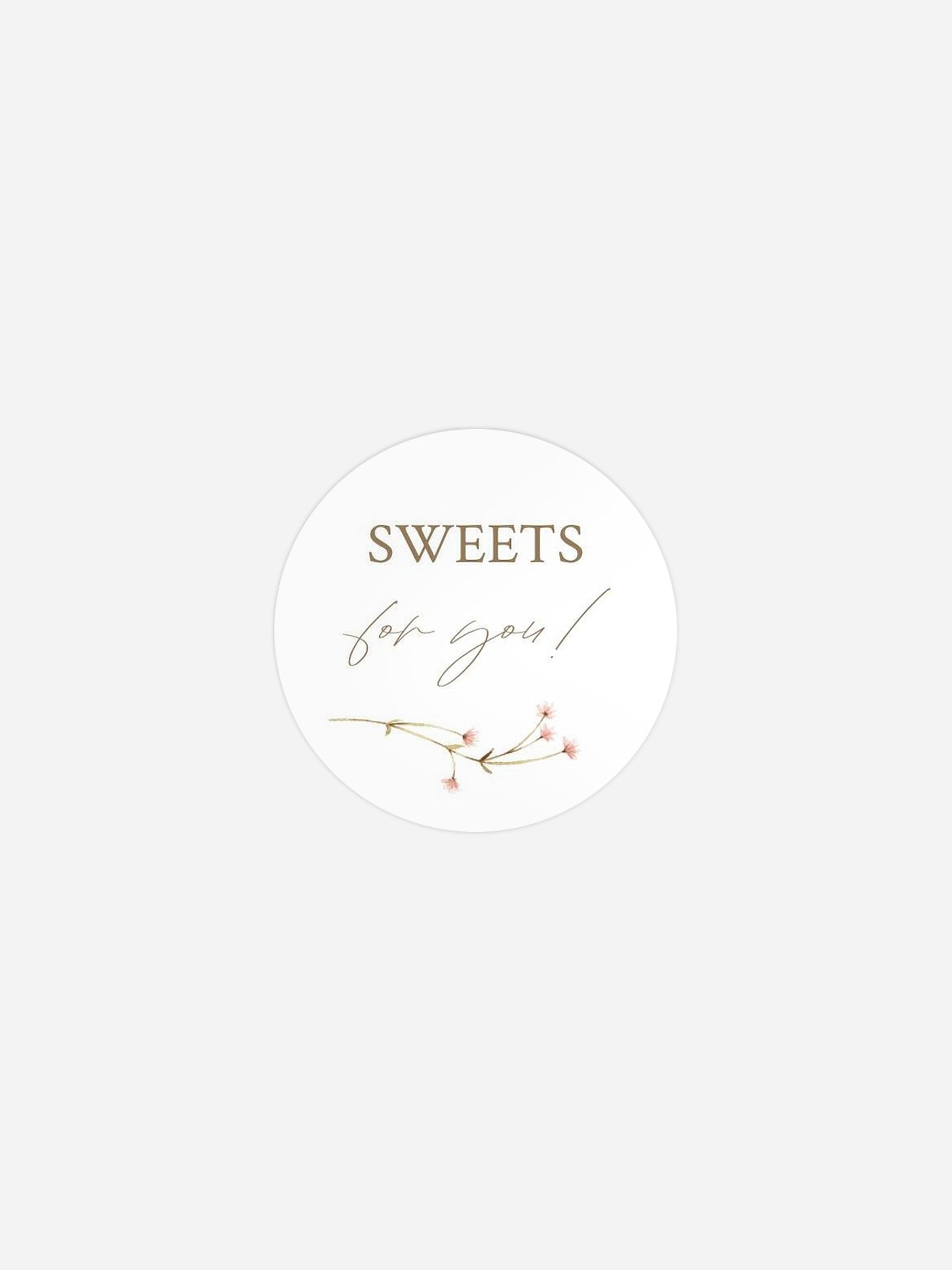 Geschenkaufkleber Hochzeit Monogram Bloom