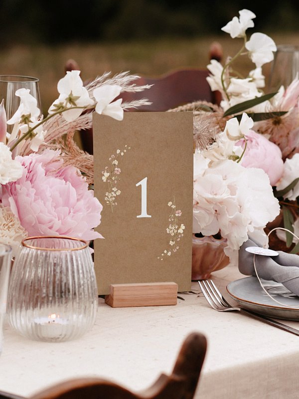 Tischnummer Monogram Bloom
