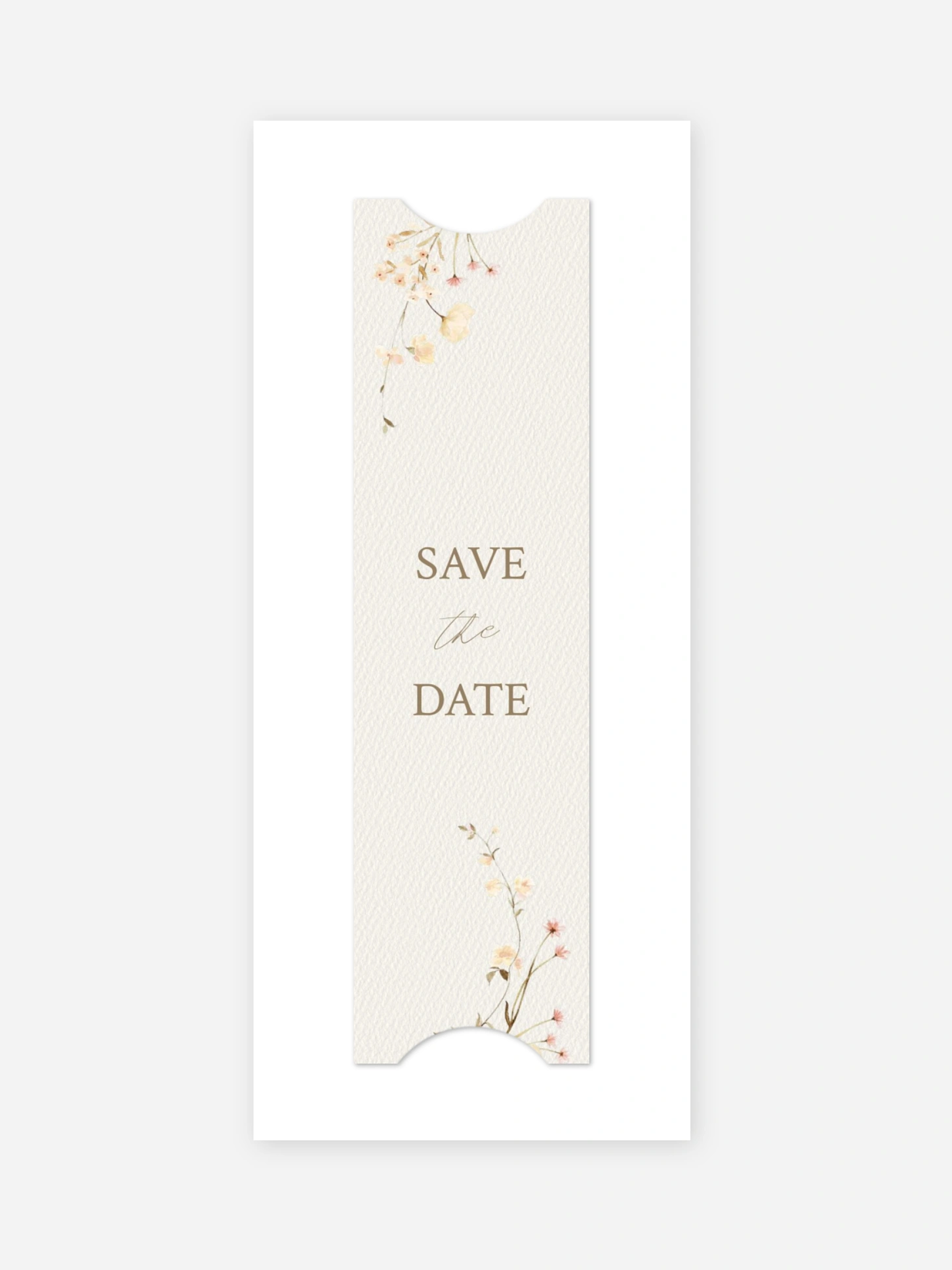 Save-the-Date Karte Monogram Bloom