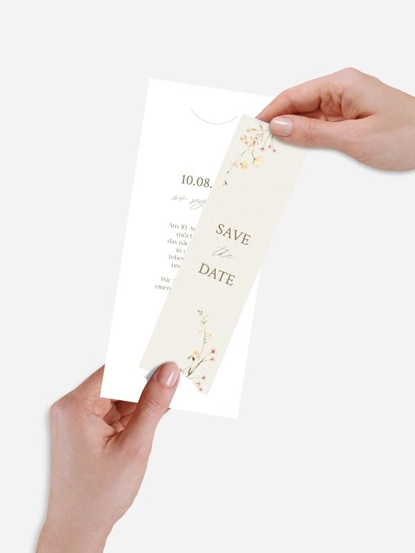 Save-the-Date Karte Monogram Bloom
