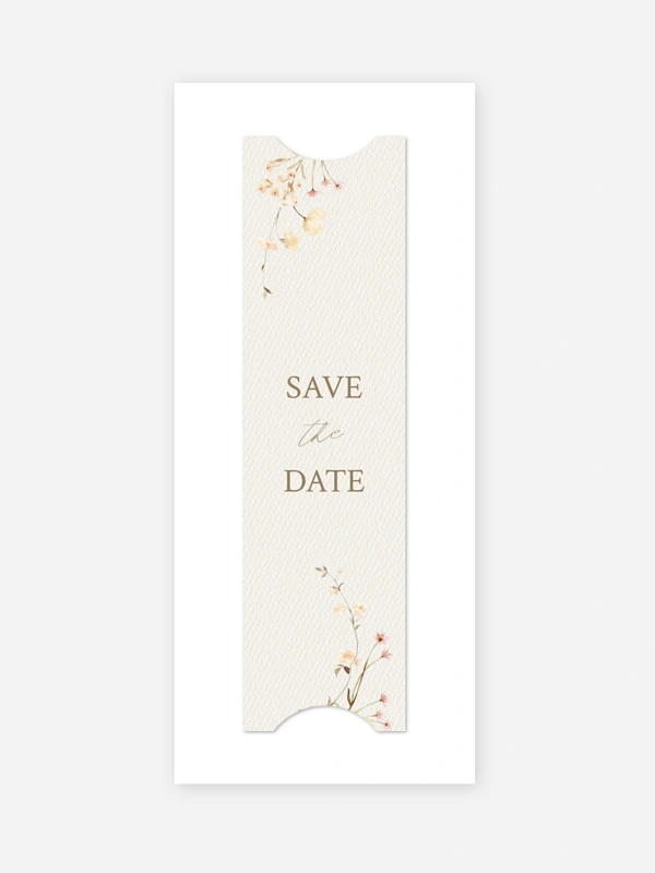 Save-the-Date Karte Monogram Bloom