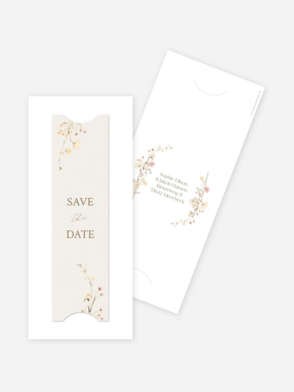 Save-the-Date Karte Monogram Bloom
