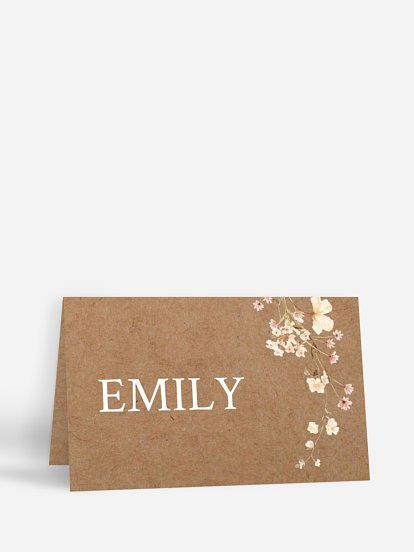 Tischkarte Hochzeit Monogram Bloom