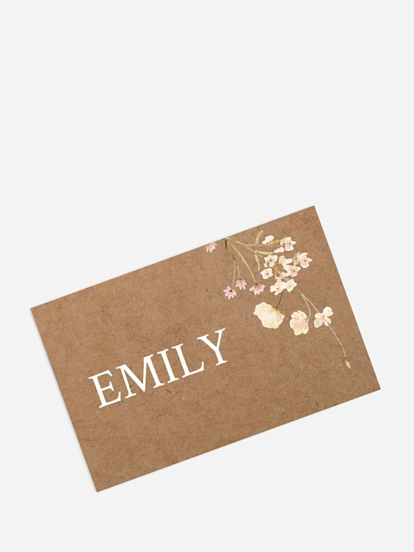 Tischkarte Hochzeit Monogram Bloom