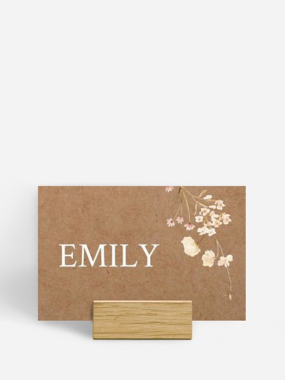 Tischkarte Hochzeit Monogram Bloom