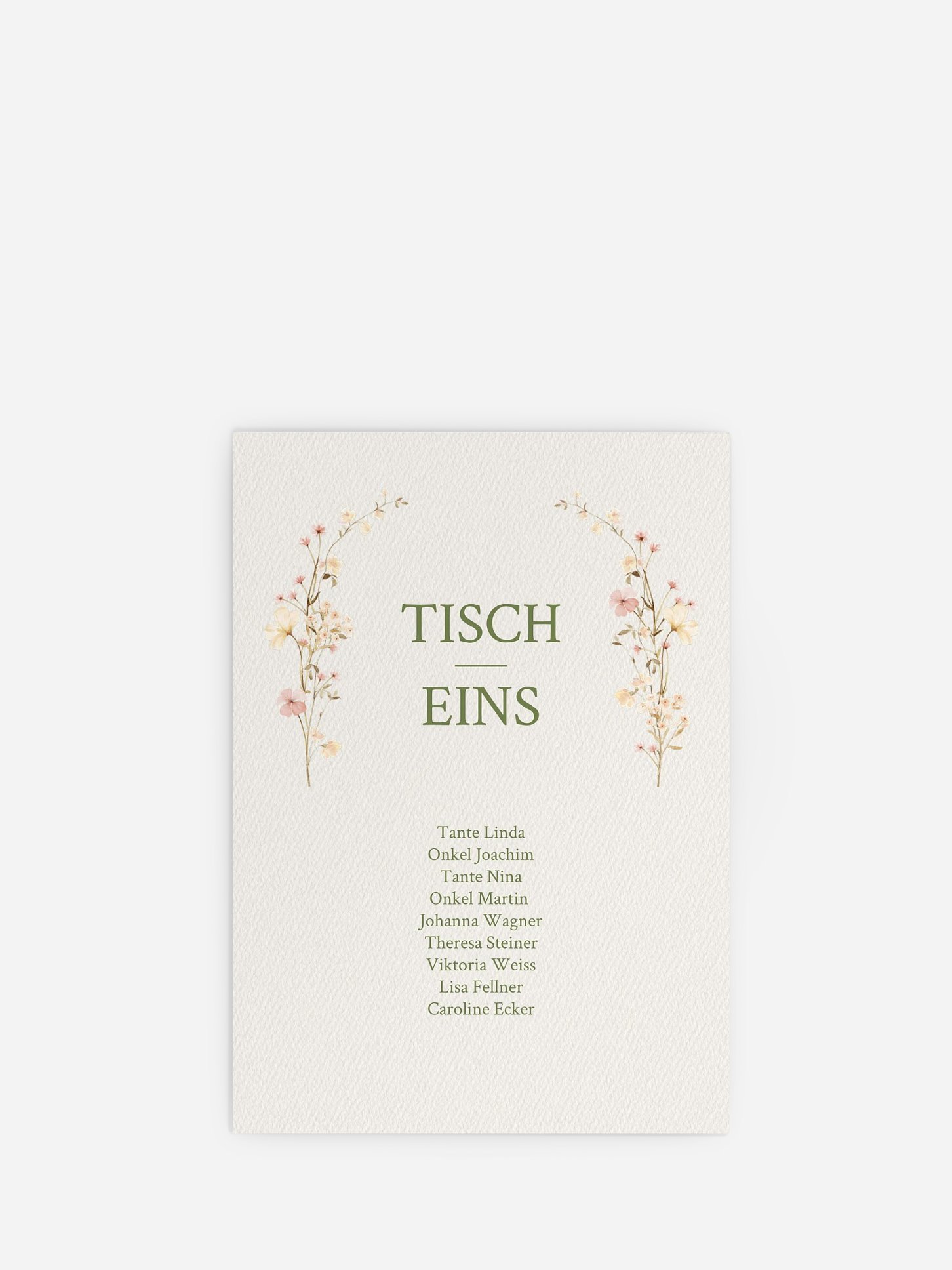 Sitzplan Kreativ Monogram Bloom
