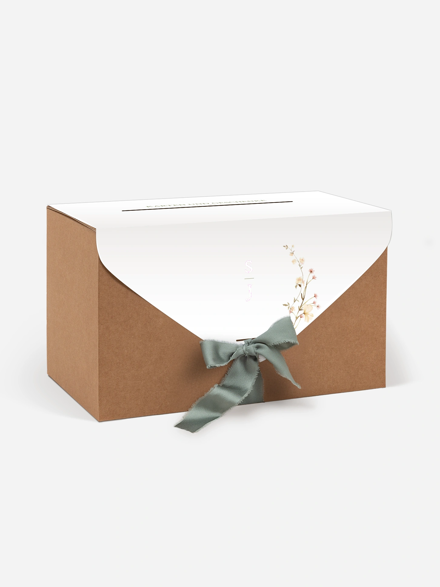 Kartenbox Hochzeit Monogram Bloom