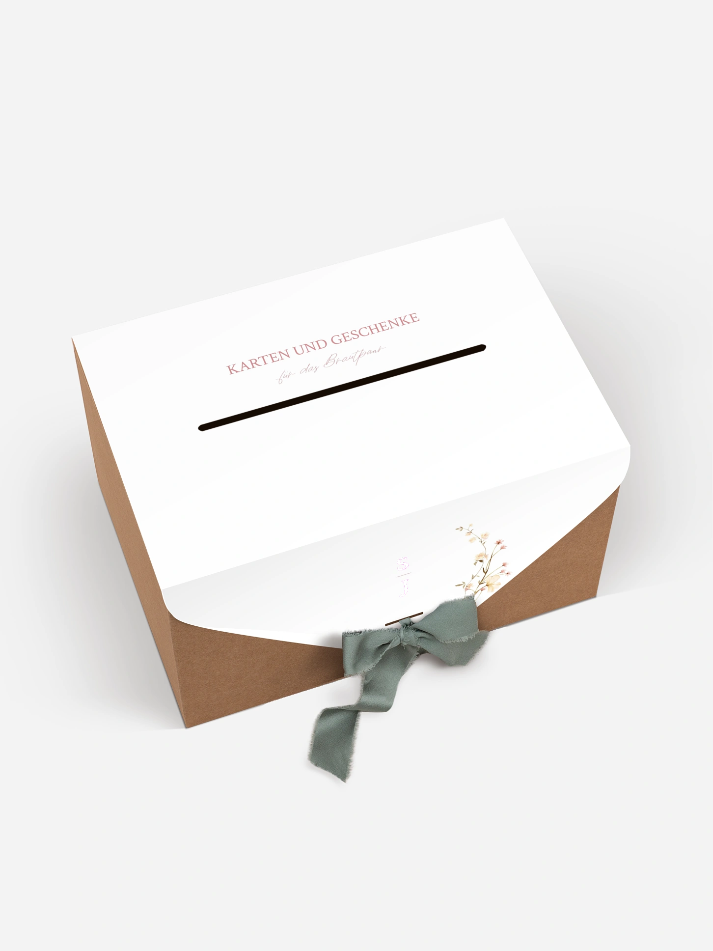 Kartenbox Hochzeit Monogram Bloom