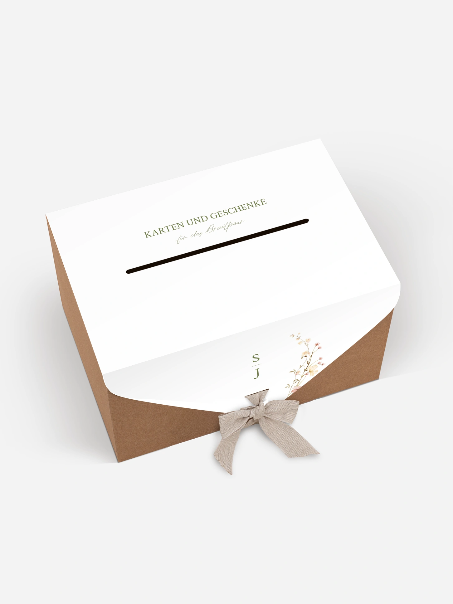 Kartenbox Hochzeit Monogram Bloom