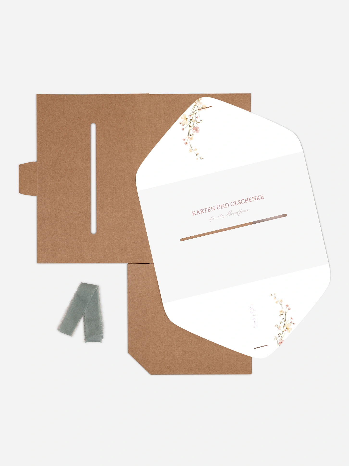 Kartenbox Hochzeit Monogram Bloom