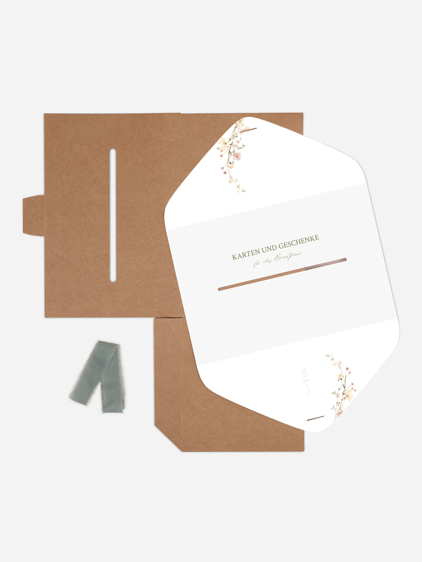 Kartenbox Hochzeit Monogram Bloom