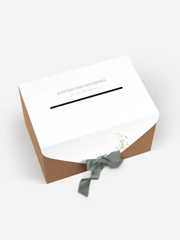 Kartenbox Hochzeit Monogram Bloom