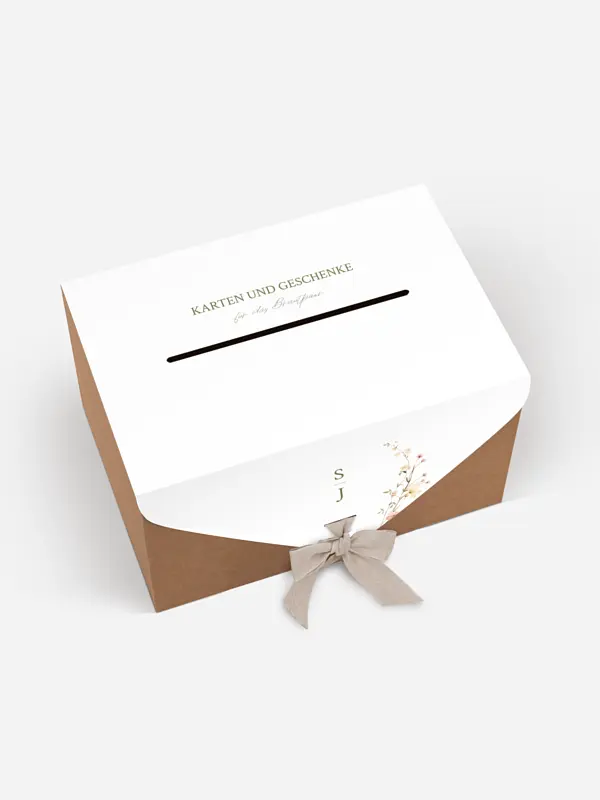 Kartenbox Hochzeit Monogram Bloom