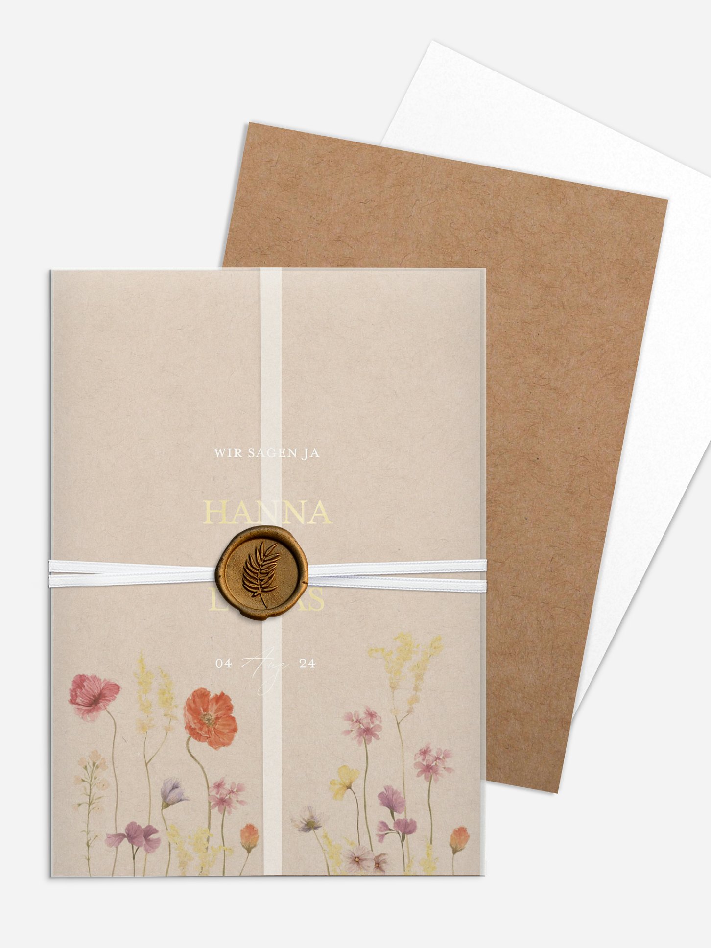 Hochzeitseinladung Les Fleurs
