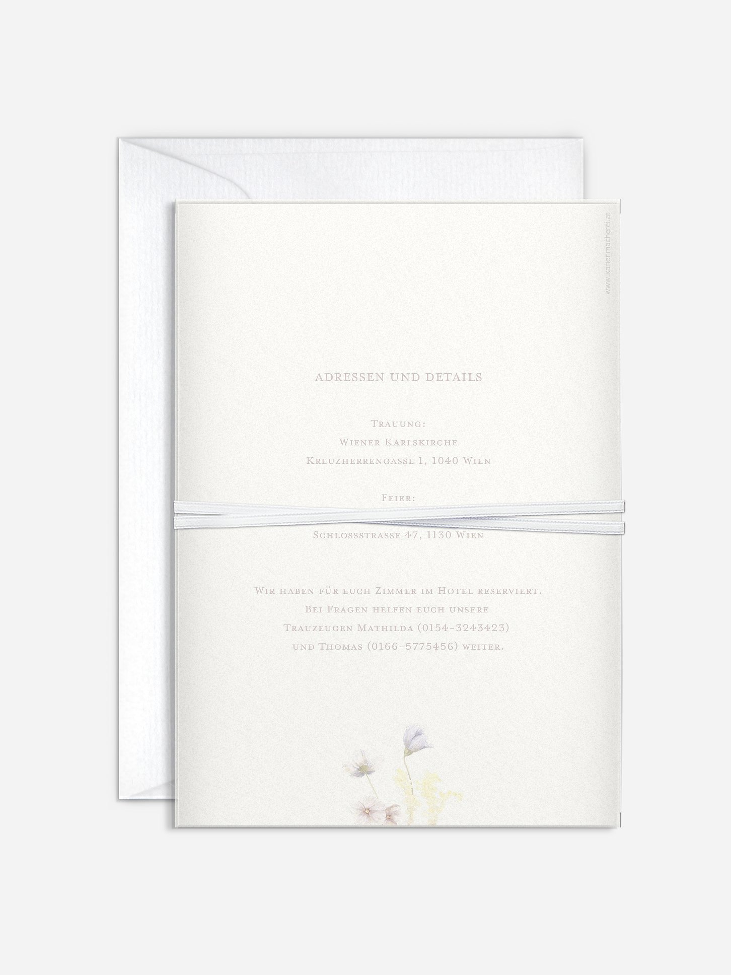 Hochzeitseinladung Les Fleurs