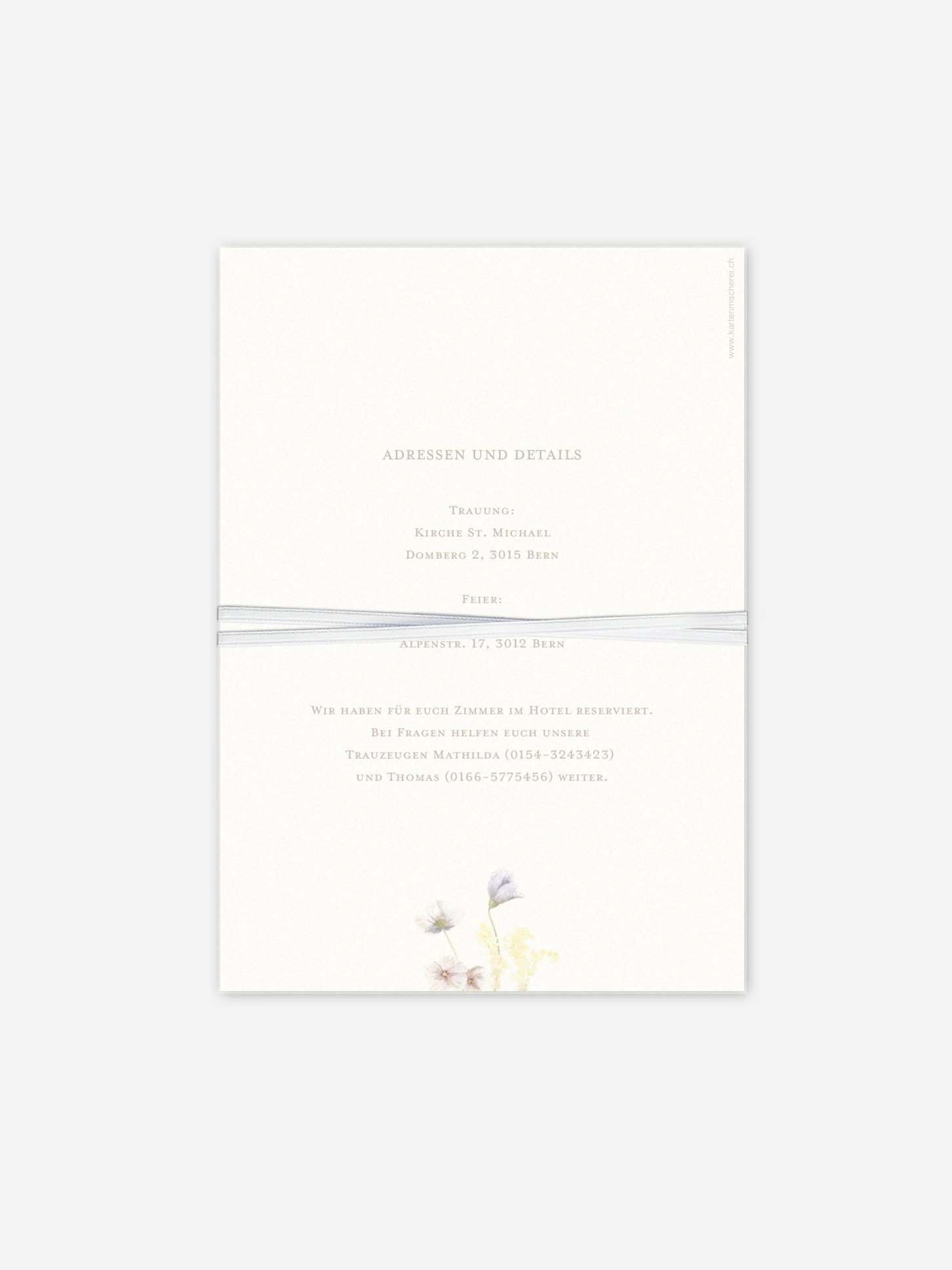 Hochzeitseinladung Les Fleurs