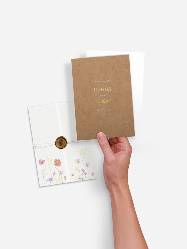 Hochzeitseinladung Les Fleurs