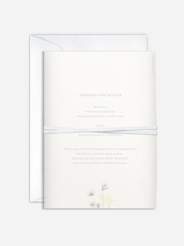 Hochzeitseinladung Les Fleurs