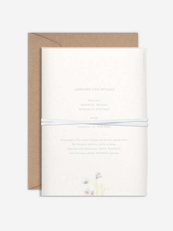 Hochzeitseinladung Les Fleurs