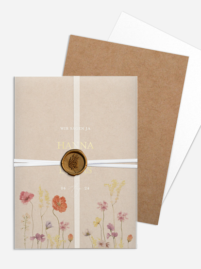 Hochzeitseinladung Les Fleurs