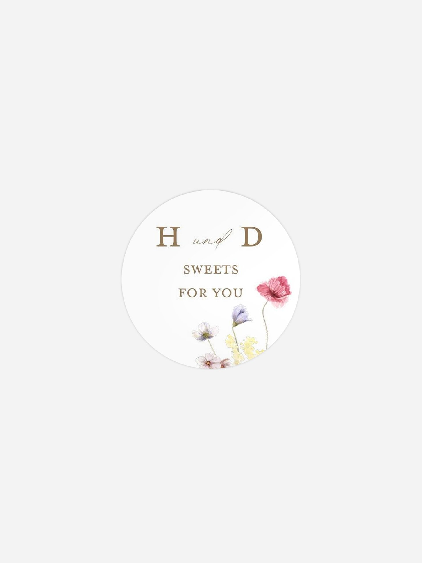 Geschenkaufkleber Hochzeit Les Fleurs