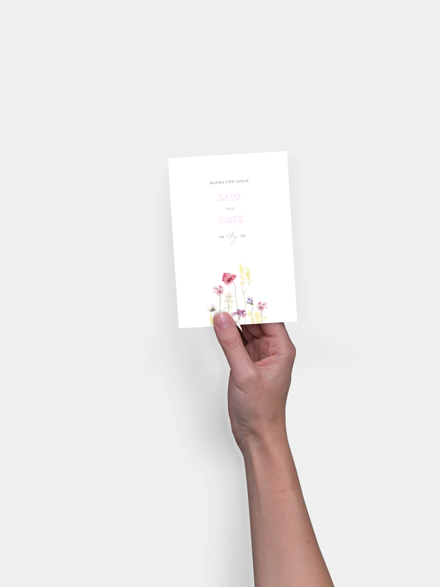 Save-the-Date Karte Les Fleurs