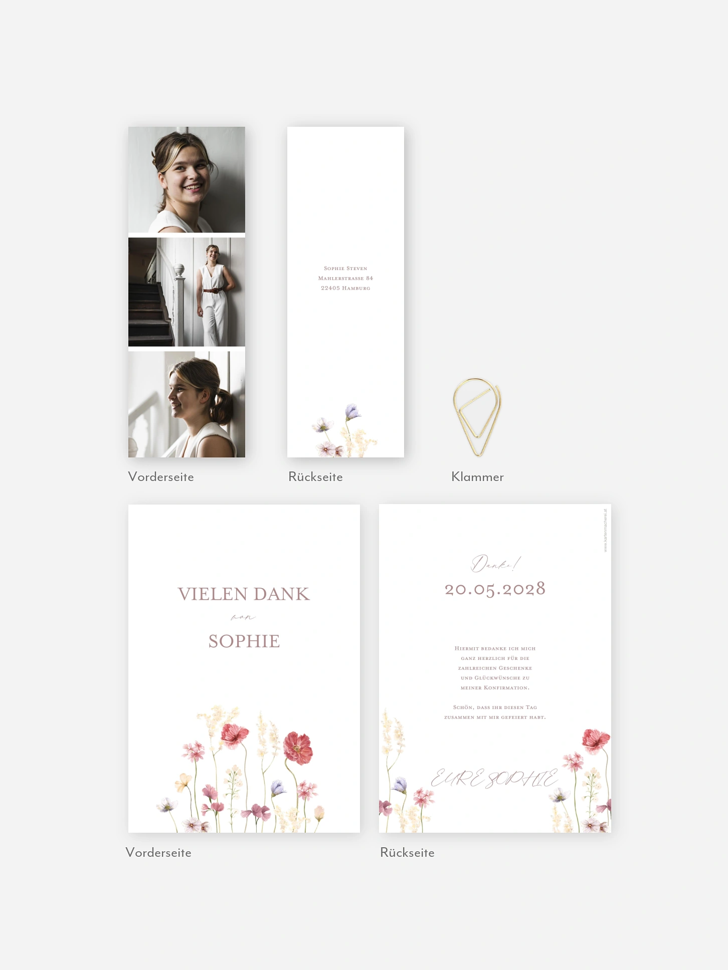 Danksagung Konfirmation Les Fleurs