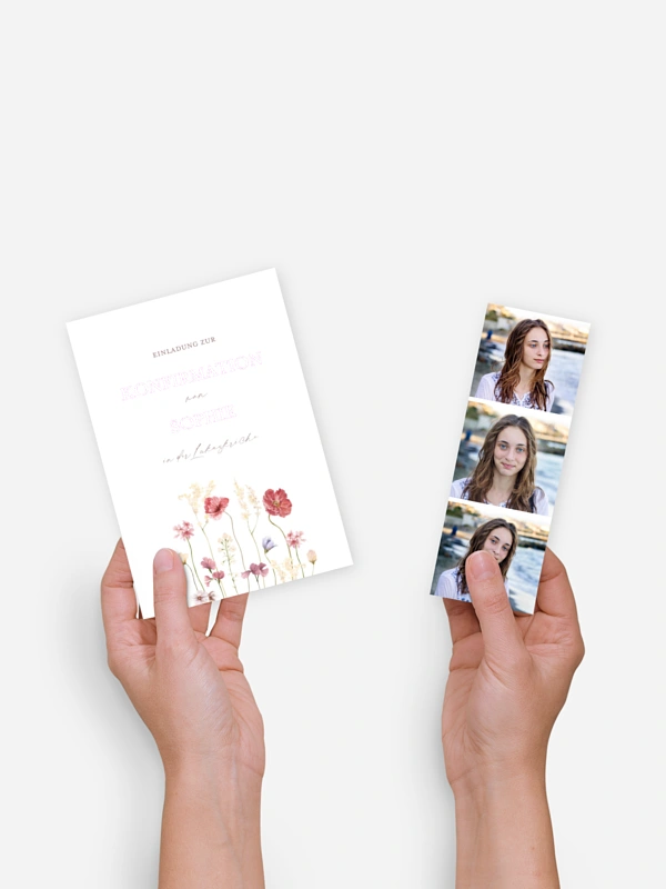 Konfirmationseinladung Les Fleurs