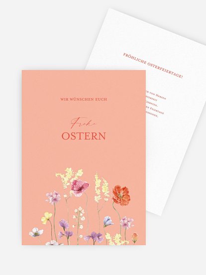 Osterkarte Les Fleurs