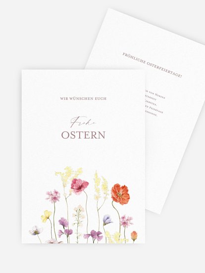 Osterkarte Les Fleurs