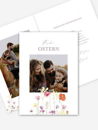 Osterkarte Les Fleurs