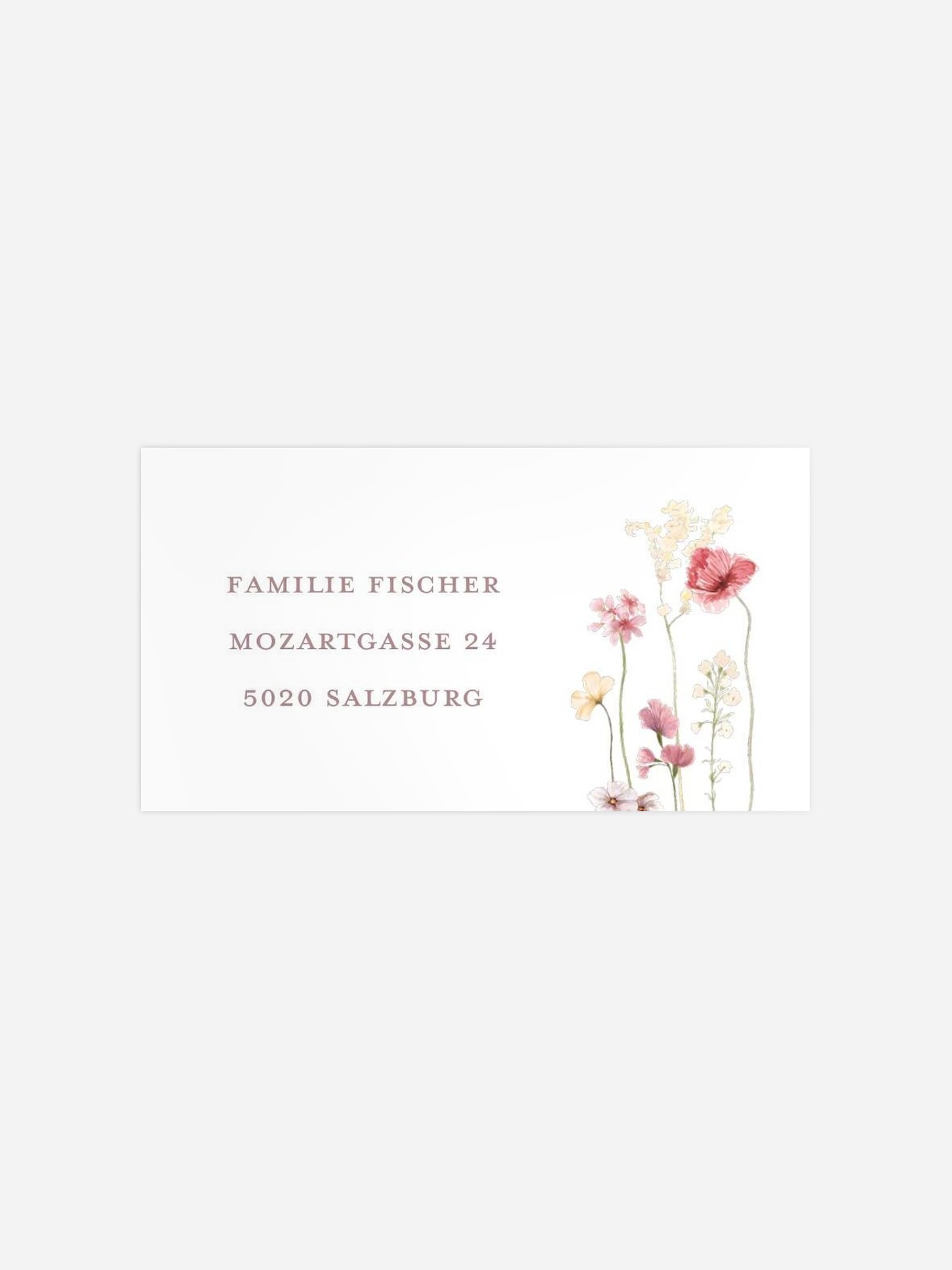 Empfängeraufkleber Konfirmation und Kommunion Les Fleurs