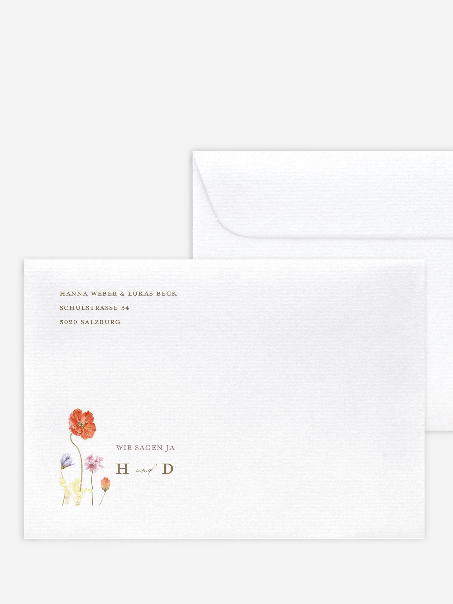 Briefumschlag mit Motiv Les Fleurs