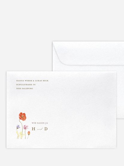 Briefumschlag mit Motiv Les Fleurs