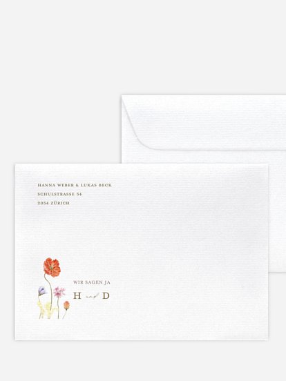 Briefumschlag mit Motiv Les Fleurs