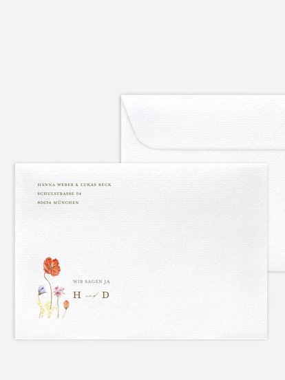 Briefumschlag mit Motiv Les Fleurs