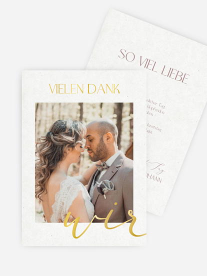 Dankeskarte Hochzeit Liebe