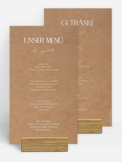 Menükarte Hochzeit Liebe