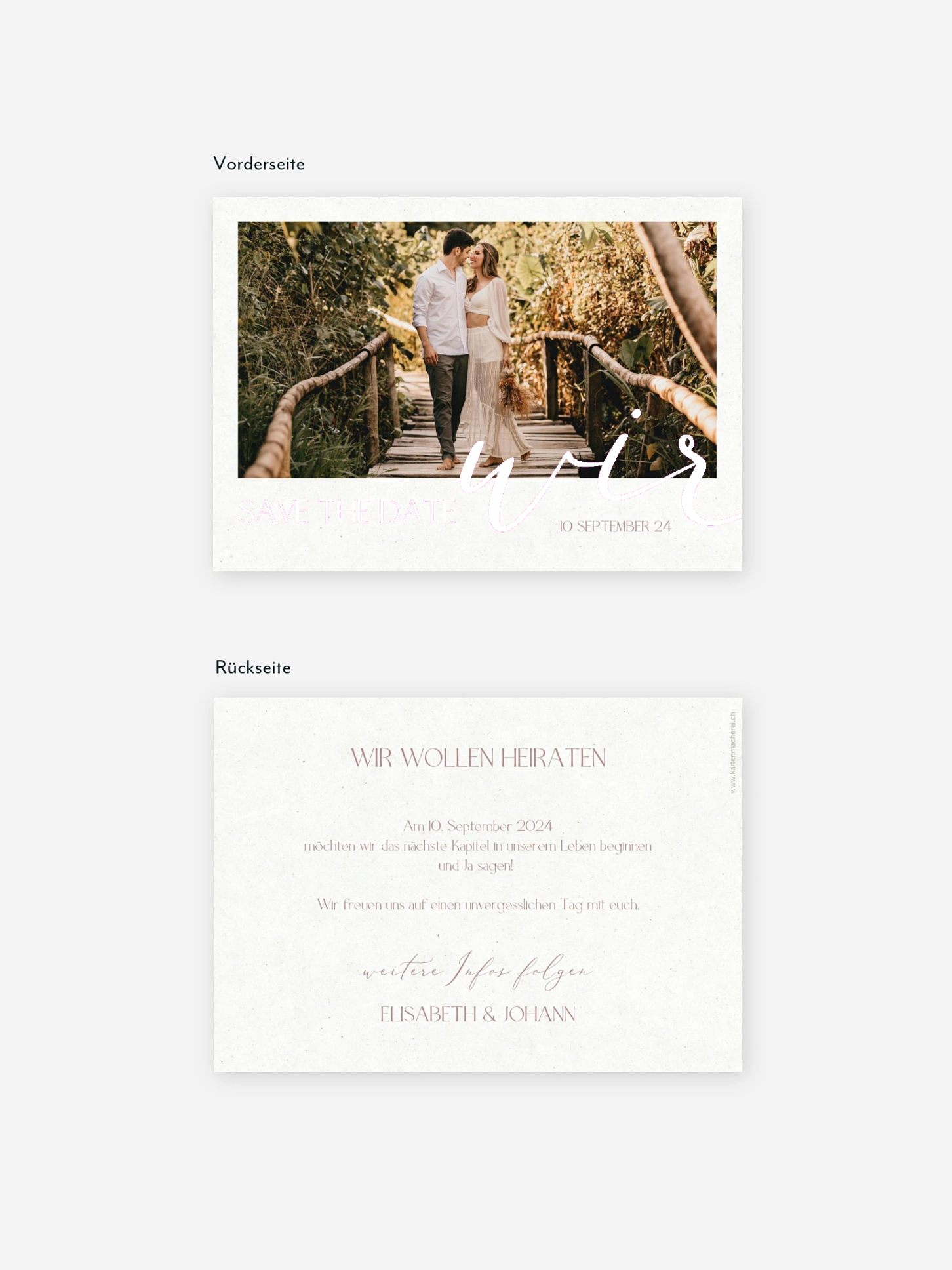 Save-the-Date Karte Liebe