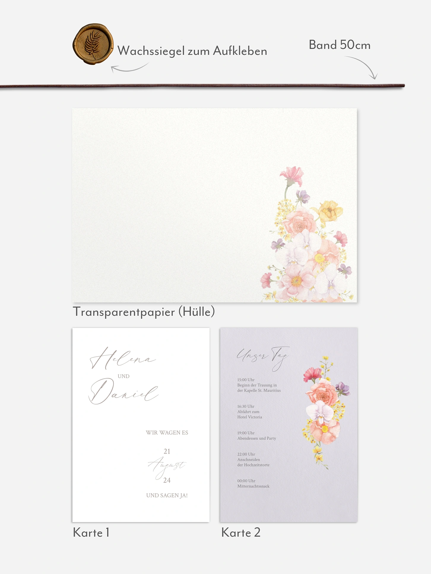 Hochzeitseinladung Orchid Dream