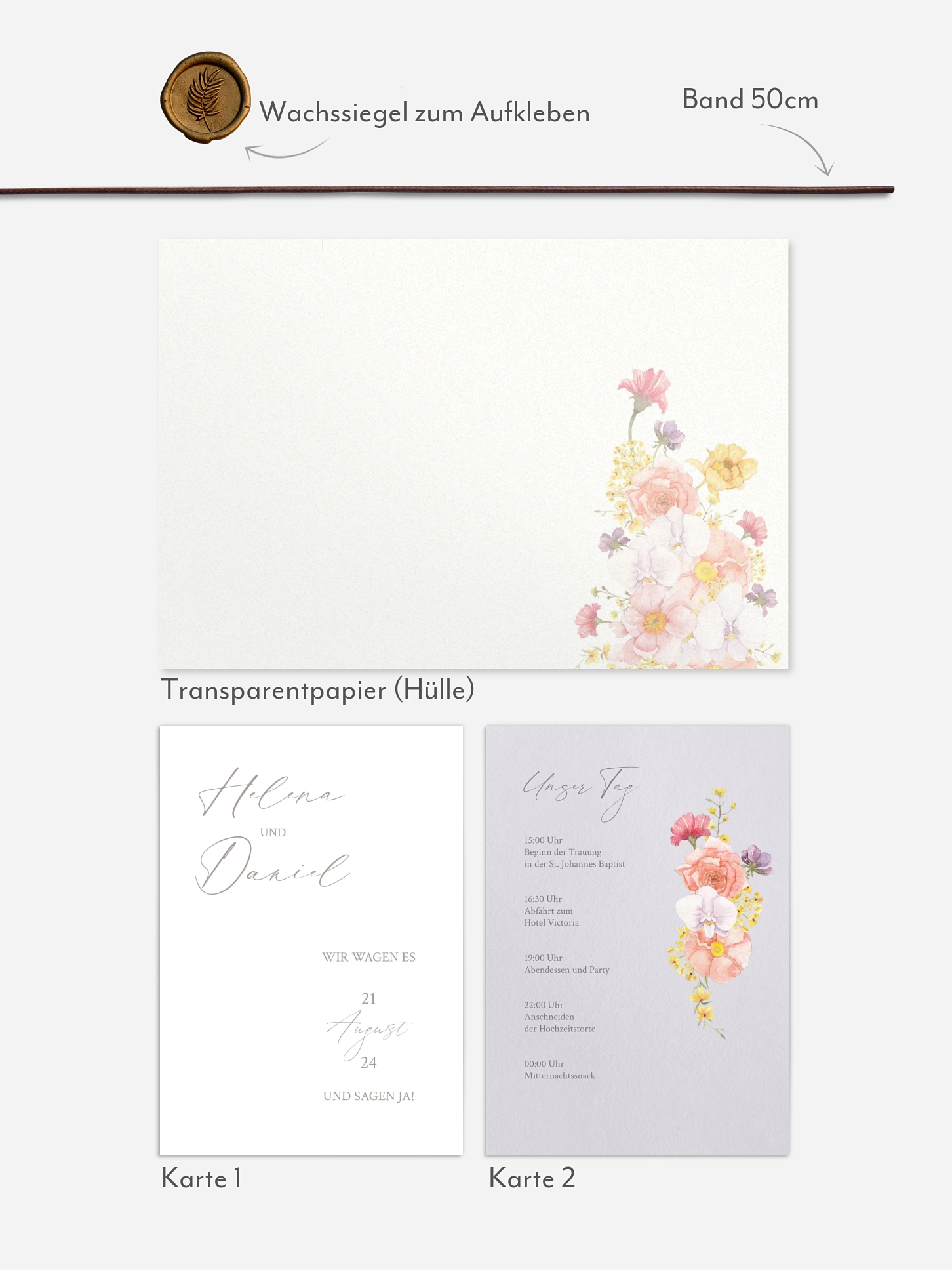 Hochzeitseinladung Orchid Dream