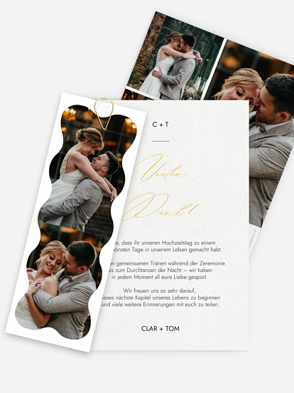 Dankeskarte Hochzeit Wavy Pictures