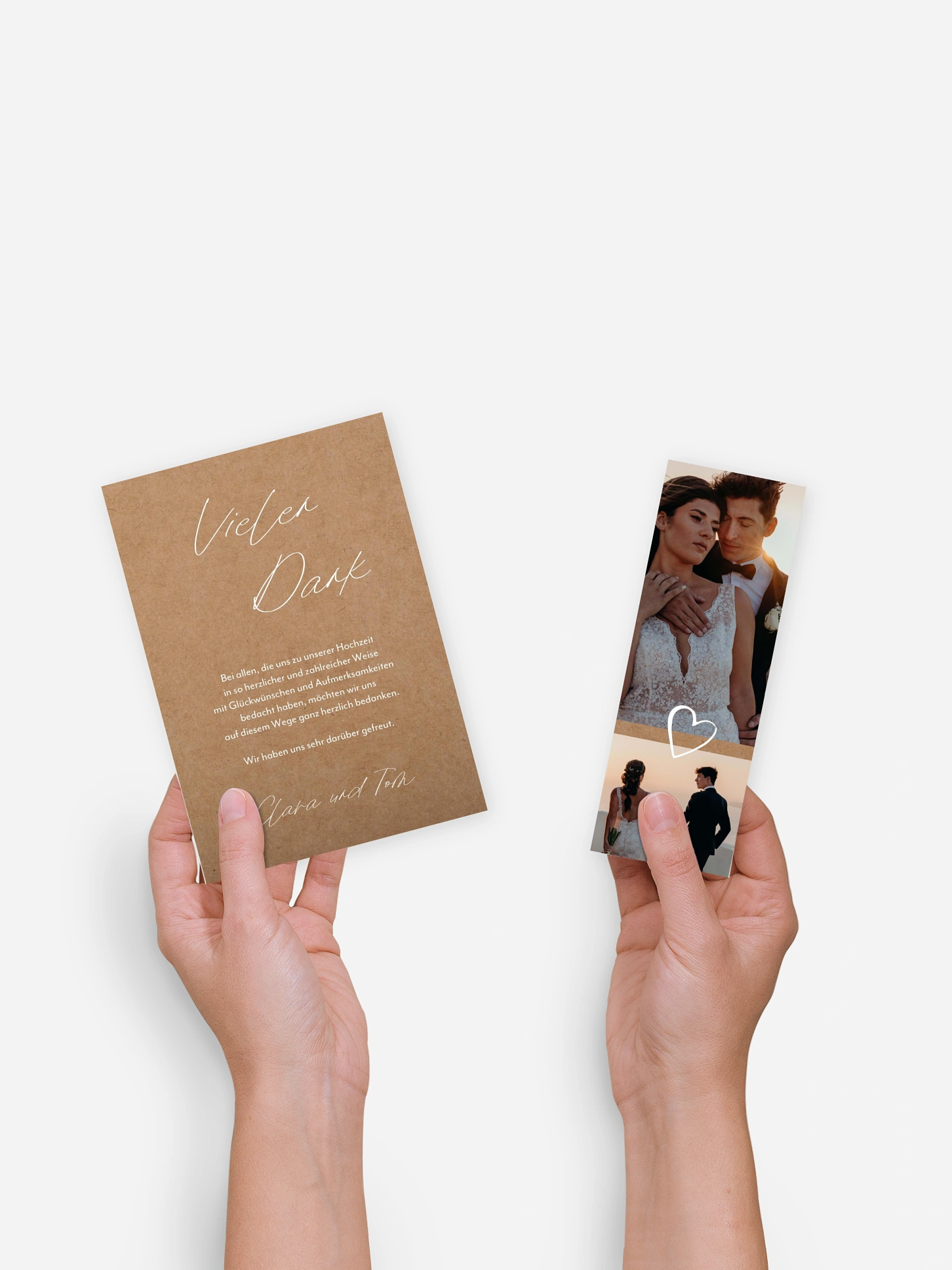 Dankeskarte Hochzeit Heartly