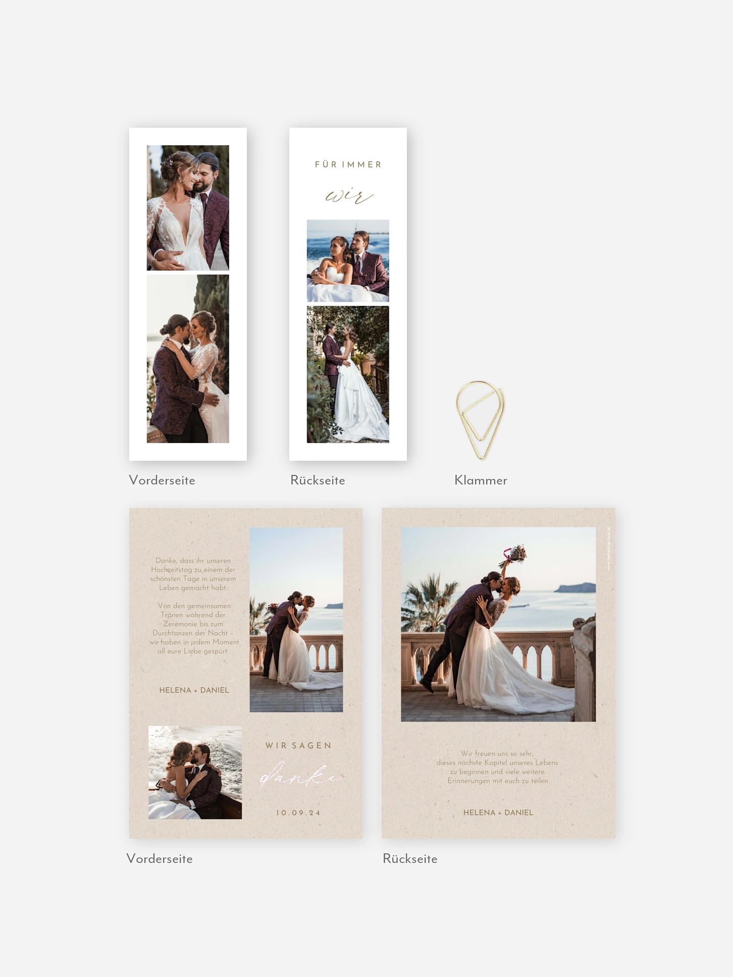 Dankeskarte Hochzeit Modern Love