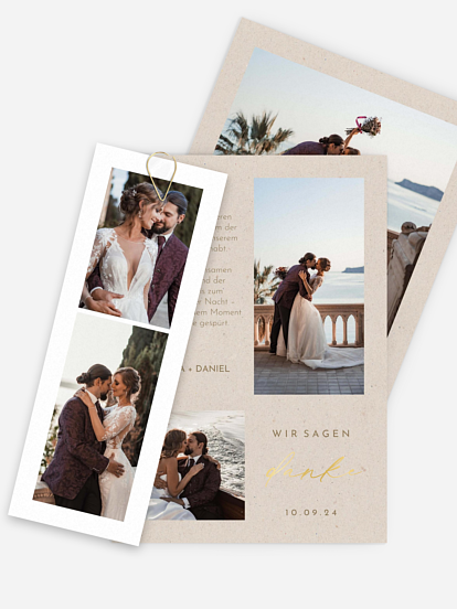 Dankeskarte Hochzeit Modern Love