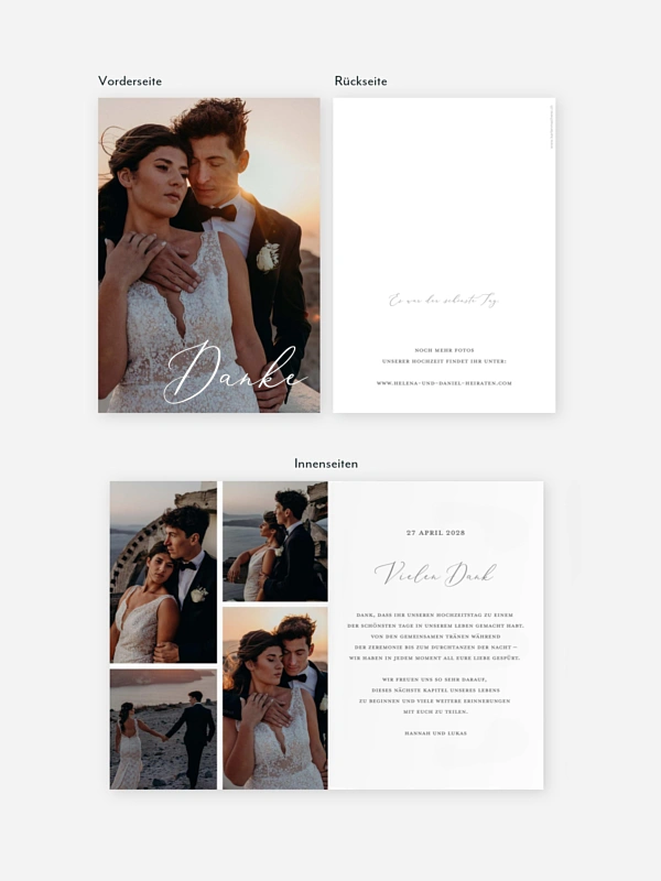Dankeskarte Hochzeit Lovely Lights