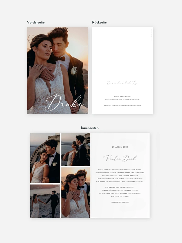 Dankeskarte Hochzeit Lovely Lights