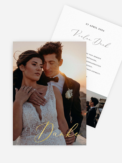 Dankeskarte Hochzeit Lovely Lights