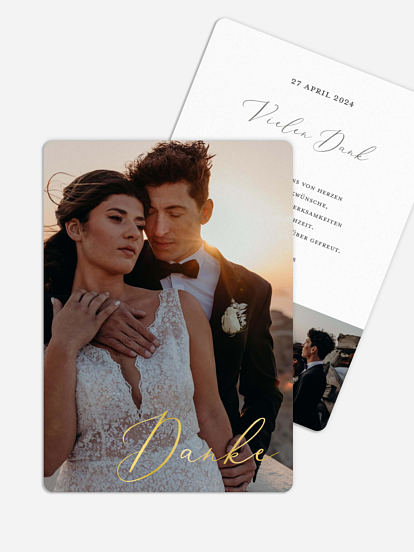 Dankeskarte Hochzeit Lovely Lights